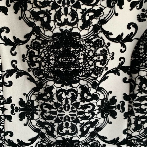 Iris Boutique Sleeveless Black And White Lace Dress Size XL - Picture 4 of 8